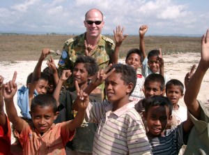 Matt with friends in Timor Leste